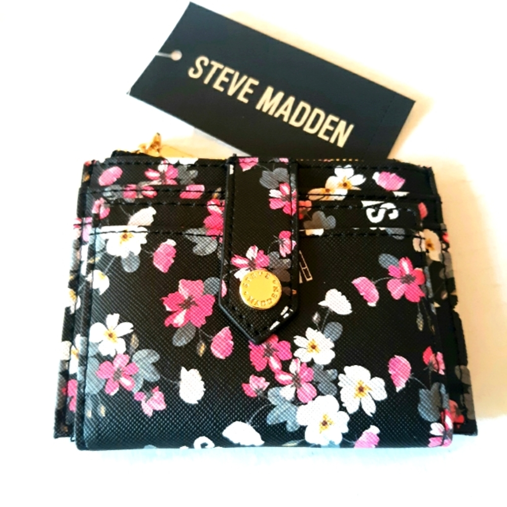 NEW STEVE MADDEN WOMEN'S WALLET FLORAL SMALL BIFOLD